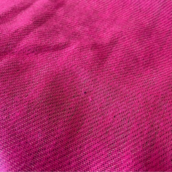 Hot Pink Shawl Pashmina with Tapestry Accents and Tassels - Picture 13 of 13